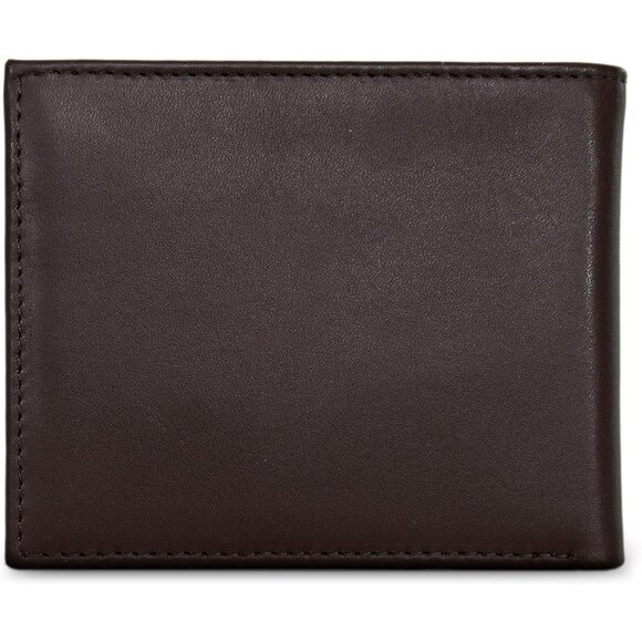 Nautica Men's Bifold Leather Brown Wallet RFID Blocking ID Window Card Slots - Picture 2 of 7